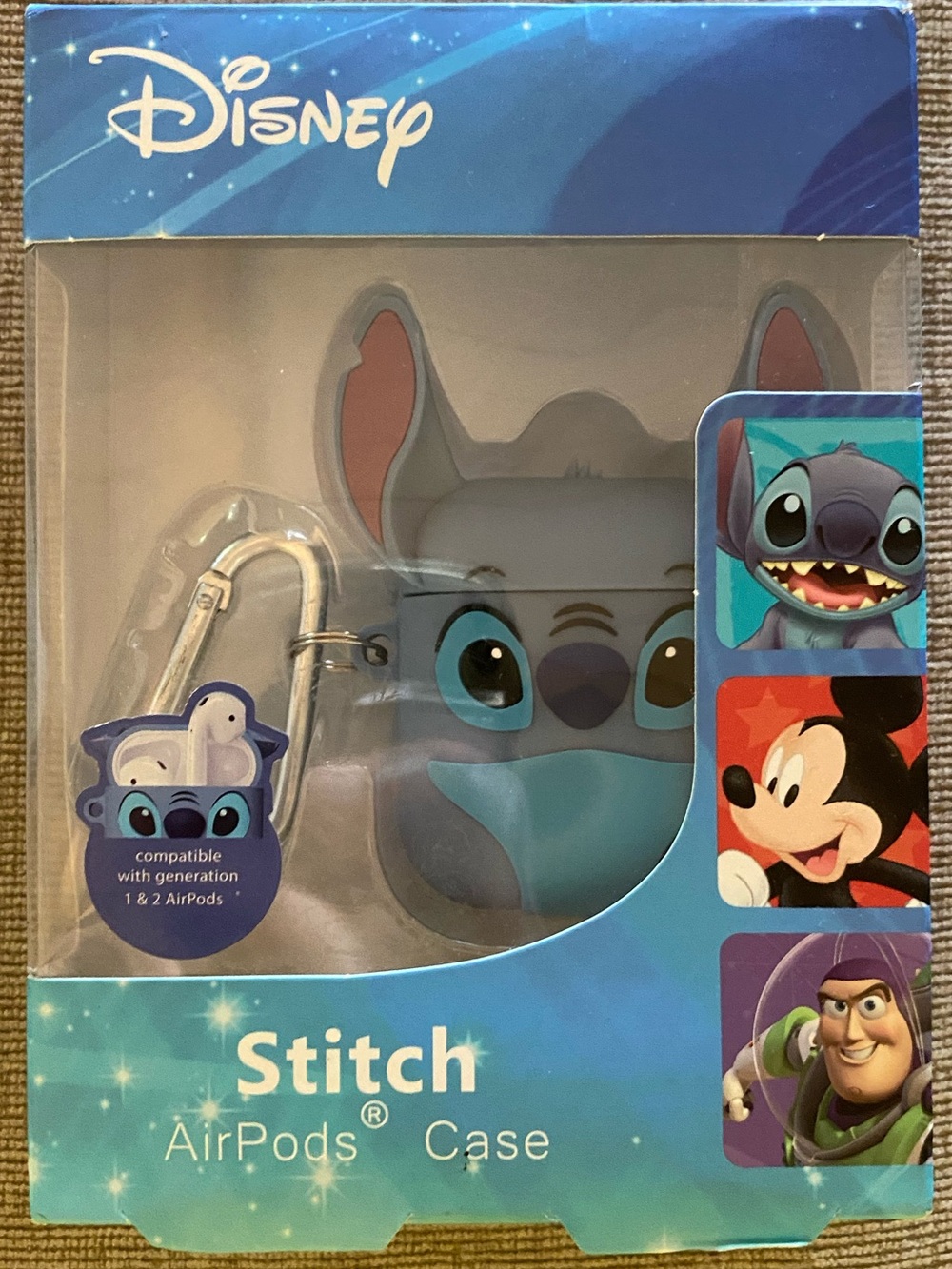 Disney PowerSquad lilo & Stitch  STITCH AirPods Case Gen 1 & 2 New In Box Gifts